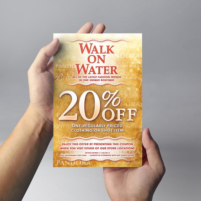 Walk on Water coupon card back