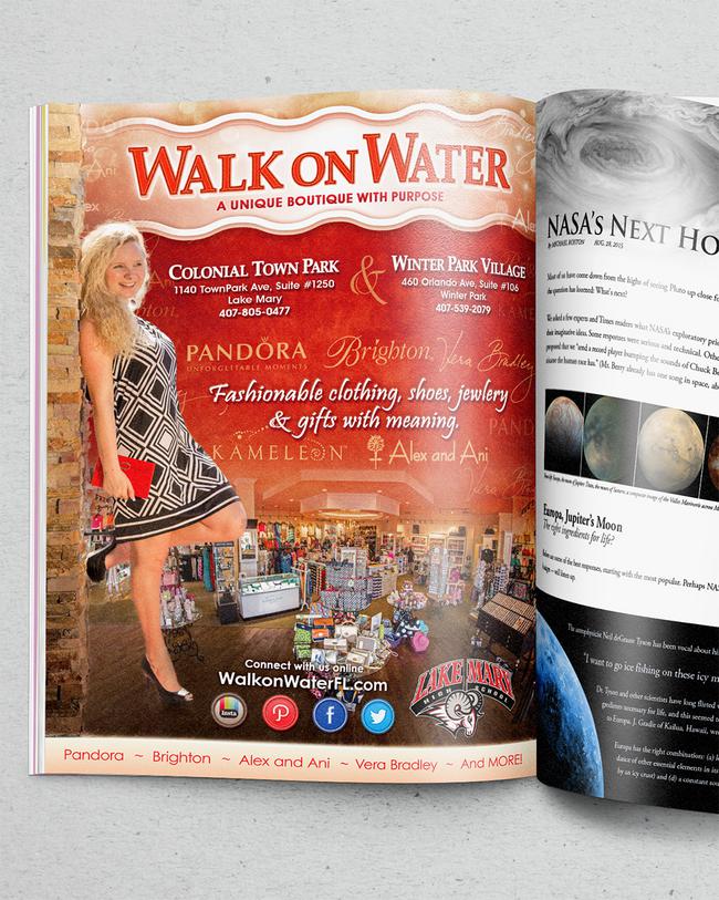 Walk on Water magazine advertisement